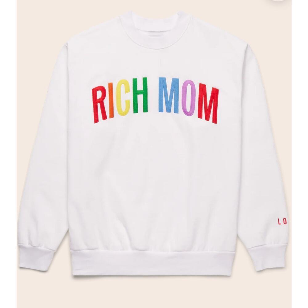 Rich Mom Gear Pride 22 Limited Edition Crewneck Rainbow Sz Large